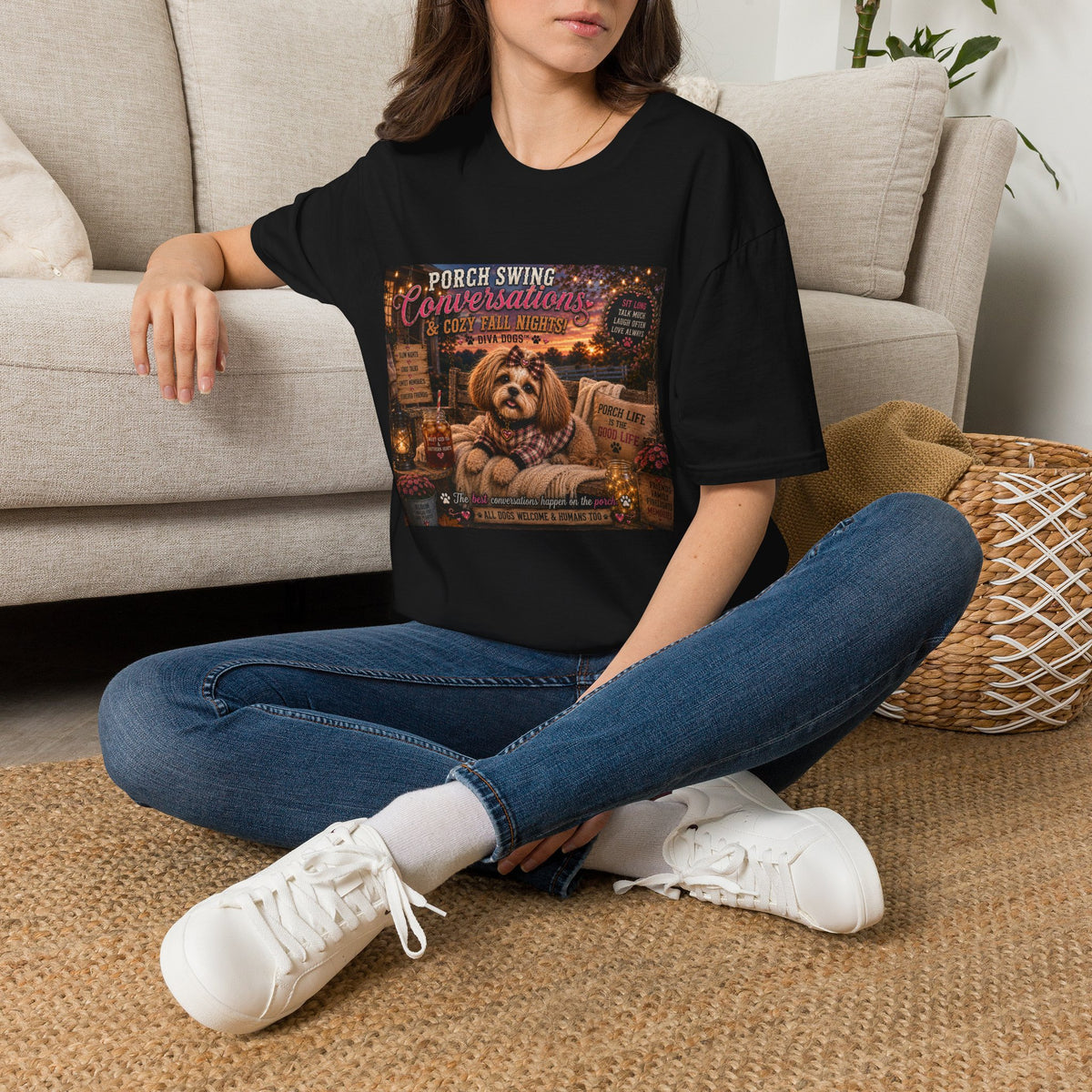 Porch Swing Conversations™ | Diva Dogs™ | Sweet Tea & Cozy Fall Nights | Porch Life Collection