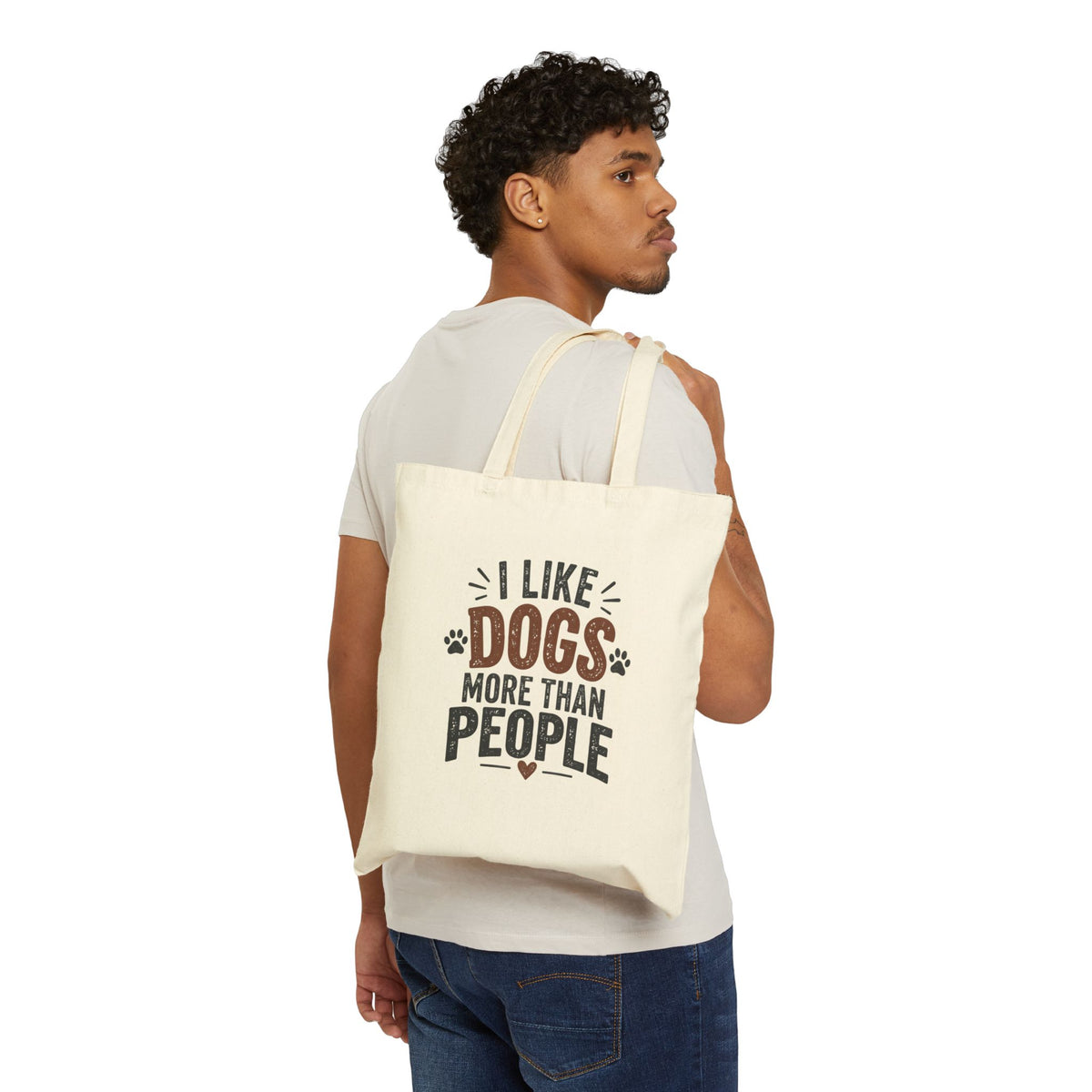I Like Dogs More Than People Tote Bag | Funny Dog Lover Tote | Pet Parent Bag | The Dog House™