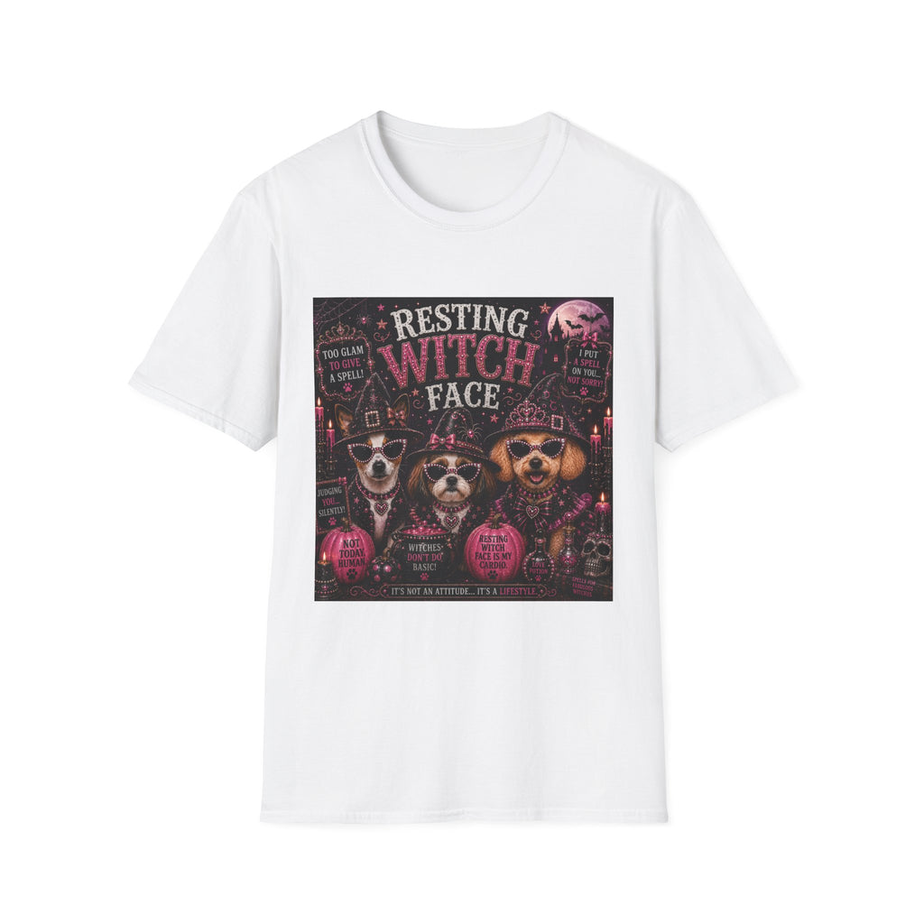 Resting Witch Face | Diva Dogs™ Halloween T-Shirt | Funny Witch Dog Shirt | Glam Halloween Dog Lover Tee | Dog Mom Gift