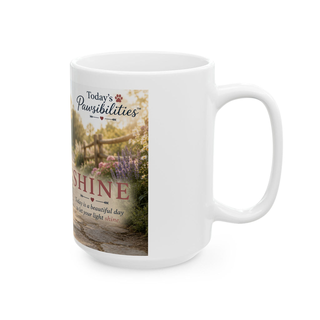 Today's Pawsibilities™ – Shine Ceramic Coffee Mug | Inspirational Westie Mug | Dog Lover Gift