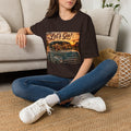 Let's Go! | Barn Buddies™ Country Roads T-Shirt | Funny Farm Dog Road Trip Shirt | Vintage Chevy Country Life Tee