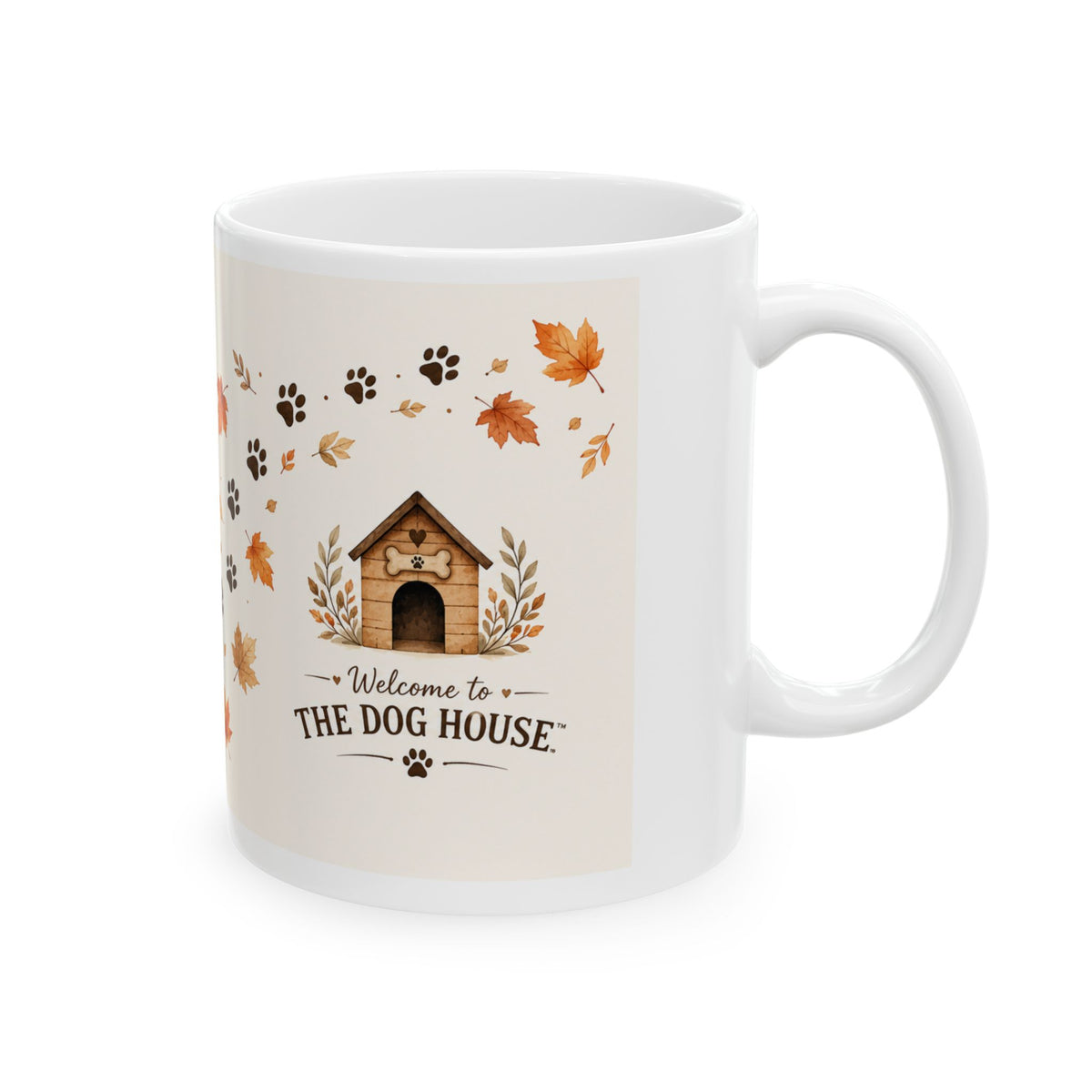 Home Is Where the Paw Prints Are | Fall Dog Lover Coffee Mug | Cozy Autumn Ceramic Mug