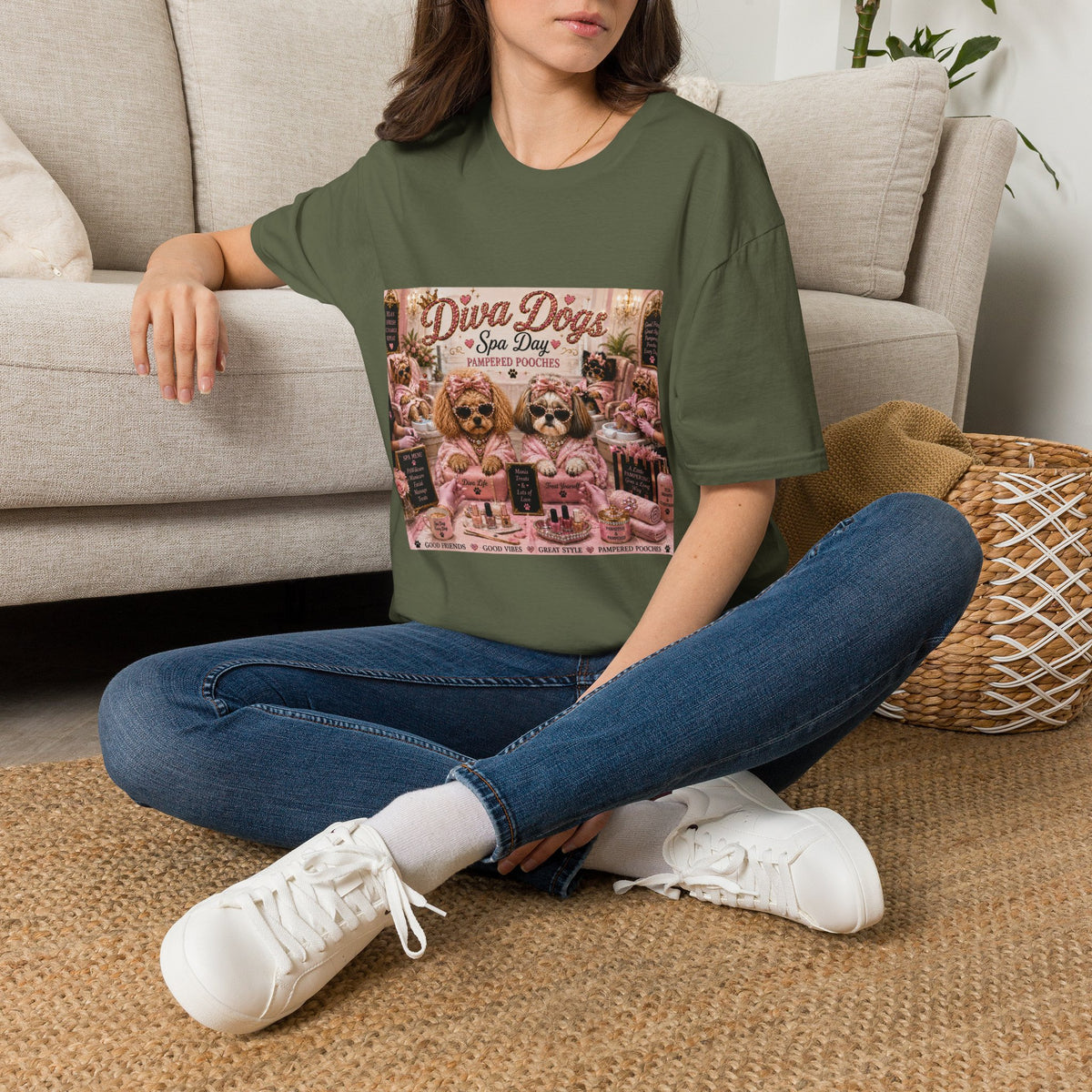 Diva Dogs Spa Day T-Shirt — Pampered Pooches Graphic Tee
