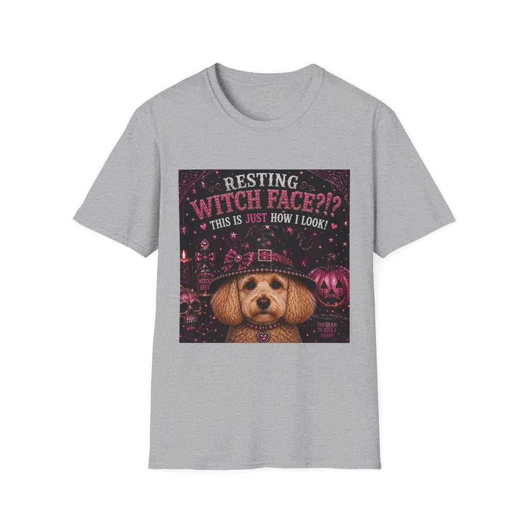 Resting Witch Face?!? This Is Just How I Look! | Funny Goldendoodle Halloween Shirt | Diva Dogs™ T-Shirt | Dog Mom Gift | Glam Halloween Tee