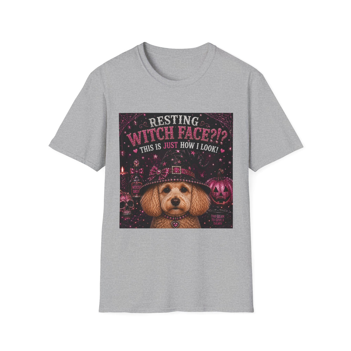 Resting Witch Face?!? This Is Just How I Look! | Funny Goldendoodle Halloween Shirt | Diva Dogs™ T-Shirt | Dog Mom Gift | Glam Halloween Tee