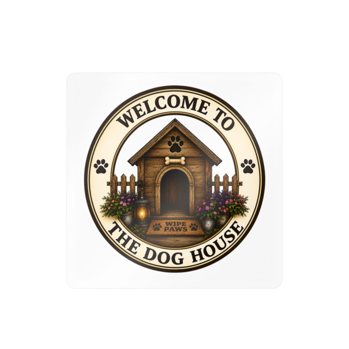 Welcome to The Dog House Kiss-Cut Vinyl Decal