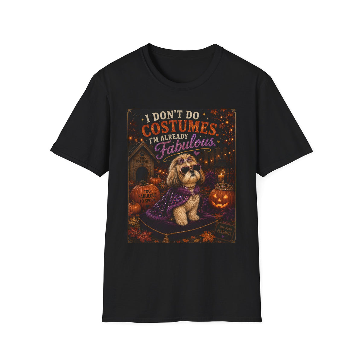 Funny Halloween Dog Shirt – I Don't Do Costumes. I'm Already Fabulous. | Cute Dog Lover T-Shirt | Vintage Halloween Tee | Fall Graphic Tee | Dog Mom Gift