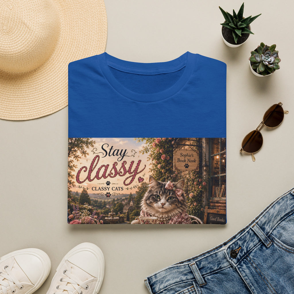 Stay Classy Cat T-Shirt — Vintage Cozy Cat Graphic Tee