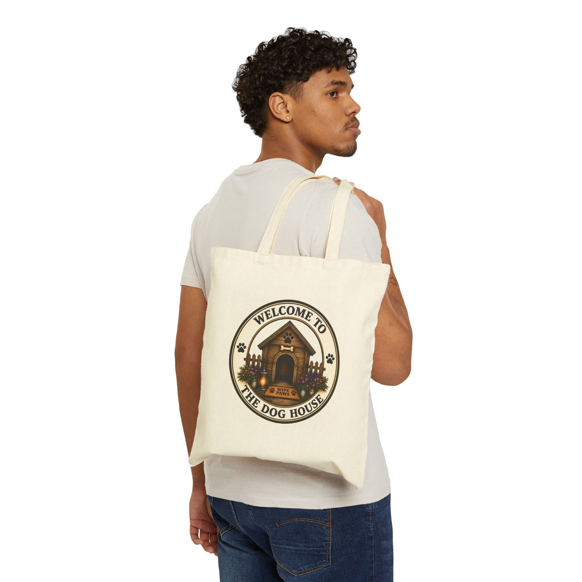 Welcome to The Dog House Signature Cotton Canvas Tote Bag