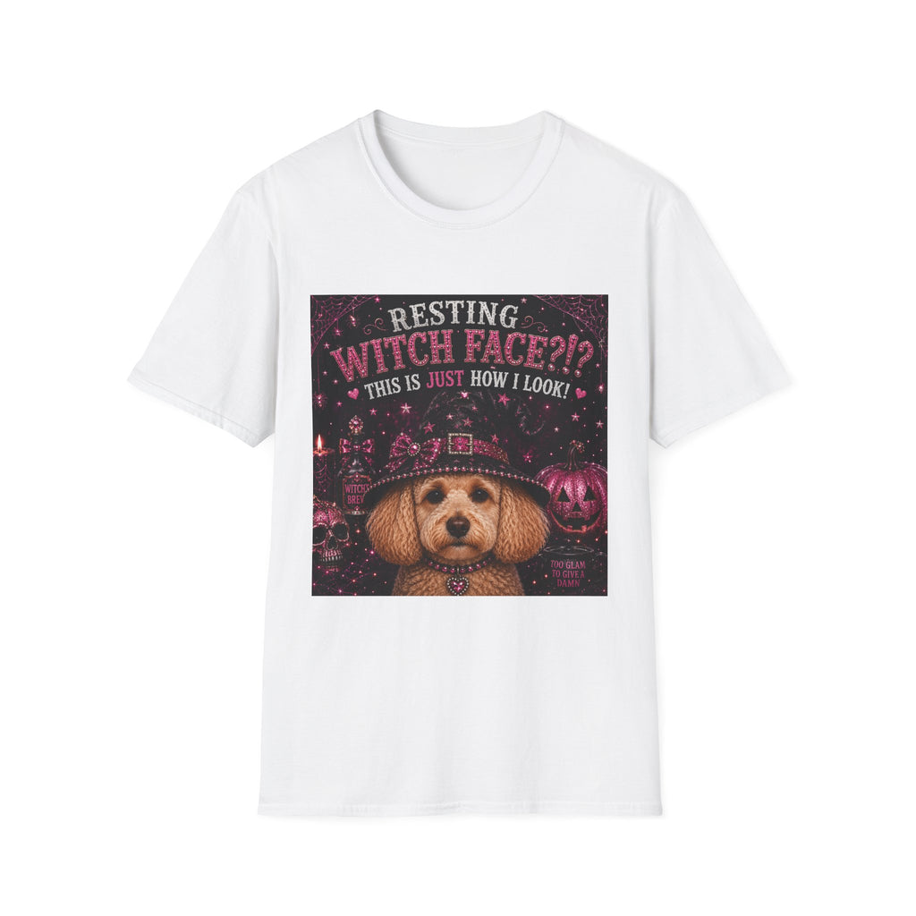 Resting Witch Face?!? This Is Just How I Look! | Funny Goldendoodle Halloween Shirt | Diva Dogs™ T-Shirt | Dog Mom Gift | Glam Halloween Tee