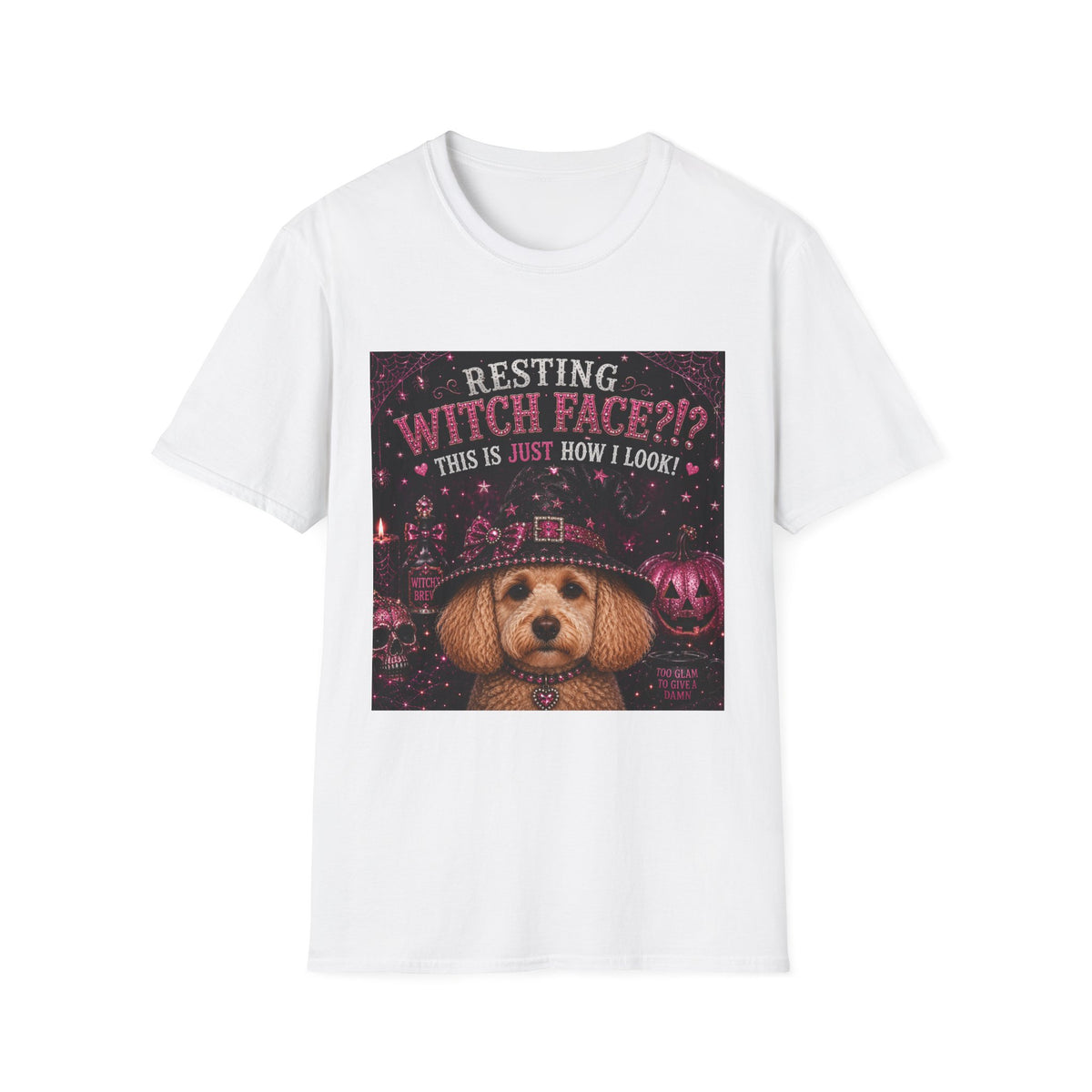 Resting Witch Face?!? This Is Just How I Look! | Funny Goldendoodle Halloween Shirt | Diva Dogs™ T-Shirt | Dog Mom Gift | Glam Halloween Tee