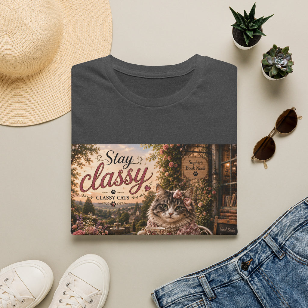 Stay Classy Cat T-Shirt — Vintage Cozy Cat Graphic Tee