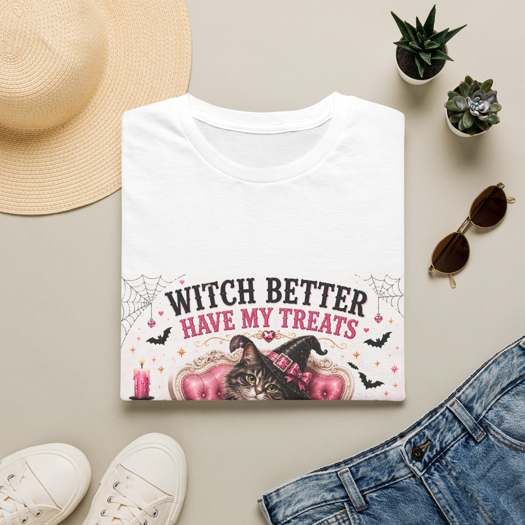 Witch Better Have My Treats | Classy Cats™ Halloween T-Shirt | Funny Cat Halloween Shirt | Cute Cat Lover Tee | Cat Mom Gift