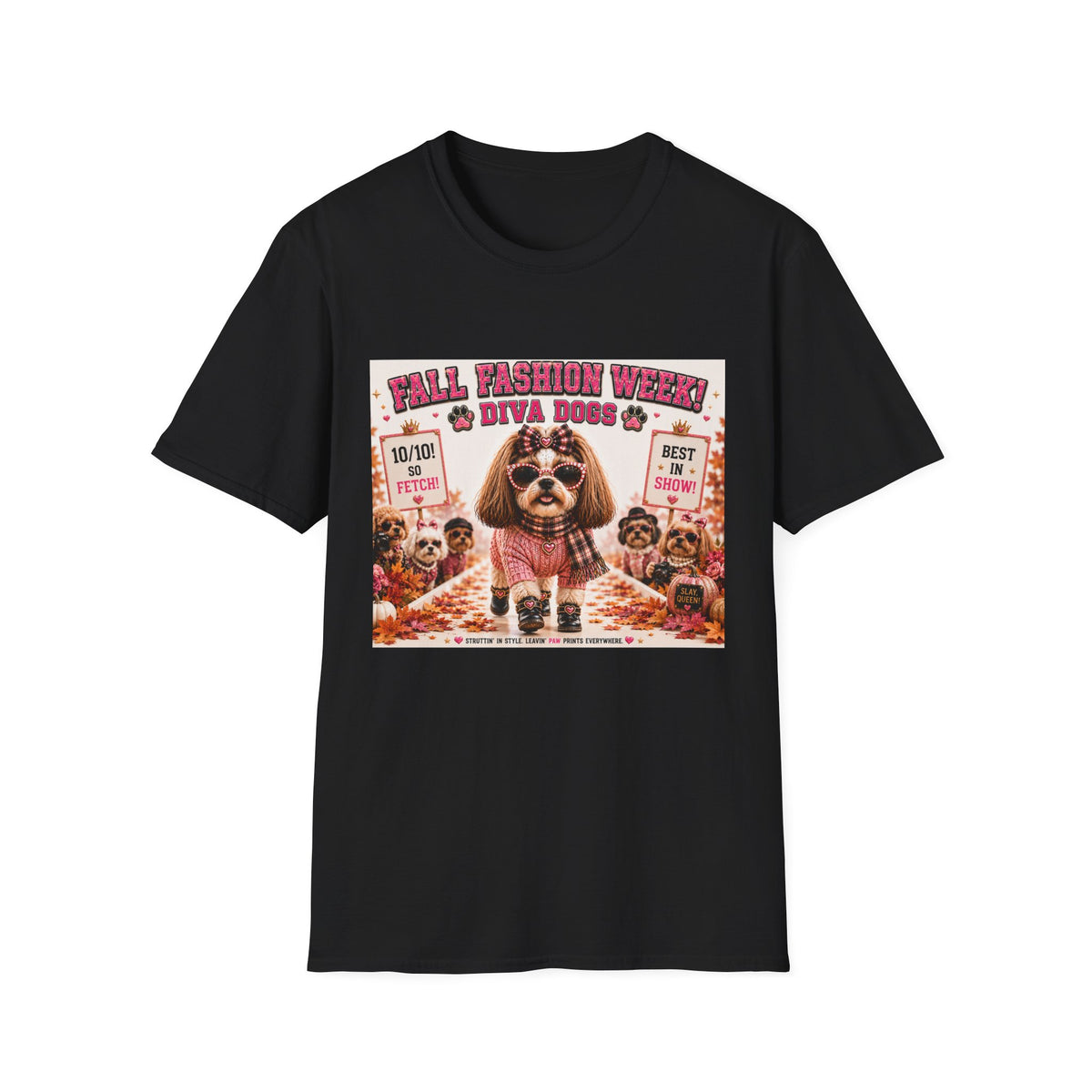 Fall Fashion Week!™ | Diva Dogs™ | Boutique Autumn Dog Lover T-Shirt | Runway Collection