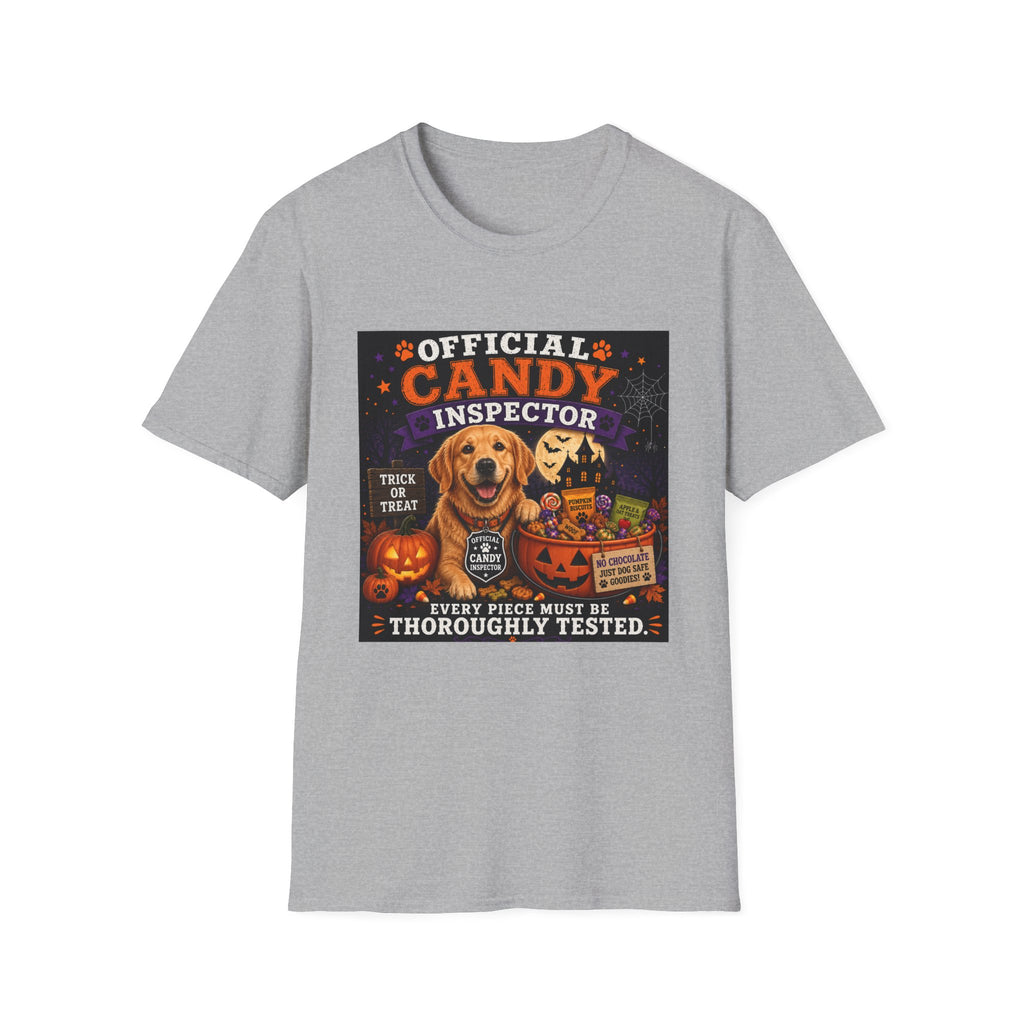 Funny Halloween Dog Shirt – Official Candy Inspector | Cute Dog Lover T-Shirt | Halloween Graphic Tee | Fall Pumpkin Shirt | Dog Mom Gift